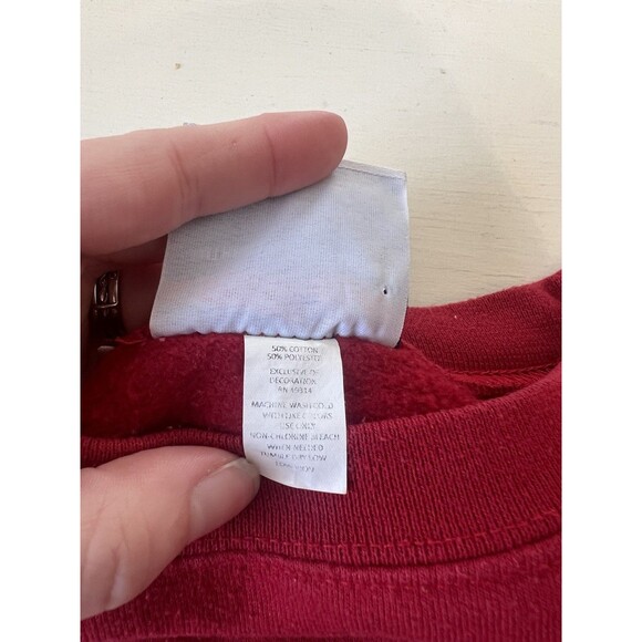 Vtg 90s Stanford University Red Embroidered Crewneck Sweatshirt Size Small - Picture 4 of 4